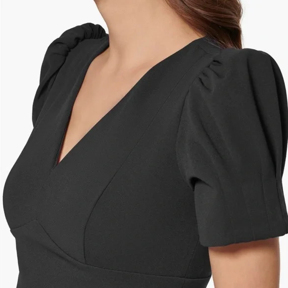 DKNY Womens Puff Sleeve Dress Size 14 NWT - Picture 3 of 5